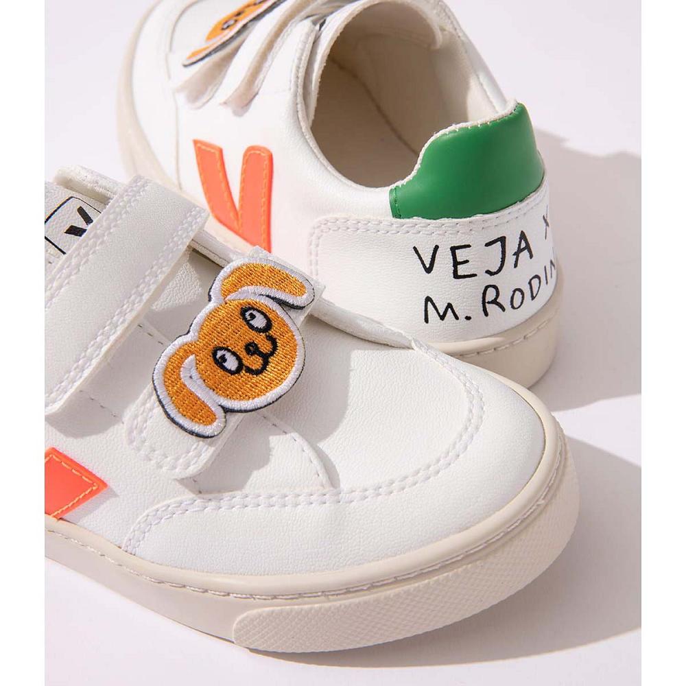 Veja V-12 CWL MINI-RODINI RABBIT Schoenen Kinderen Wit | BE 807SGL